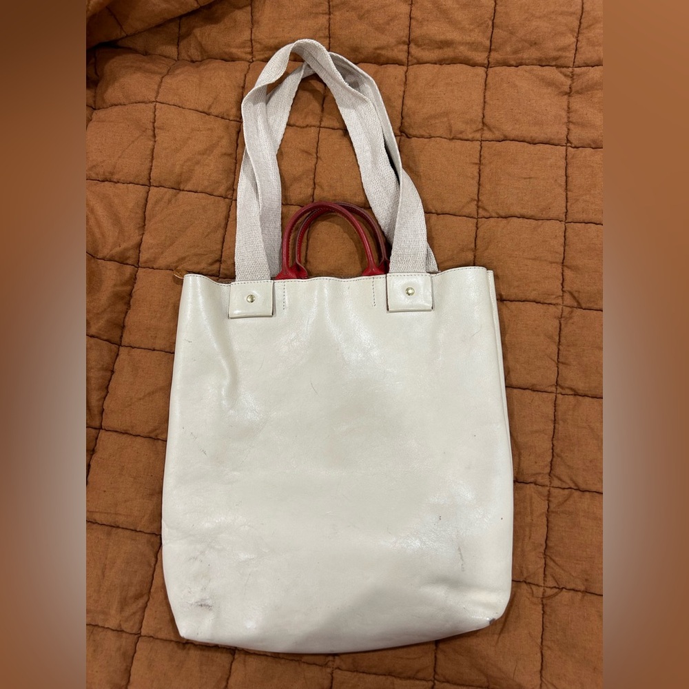 Clare V Annie Tote Cream